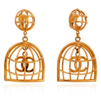 Chanel Vintage Earrings Birdcage