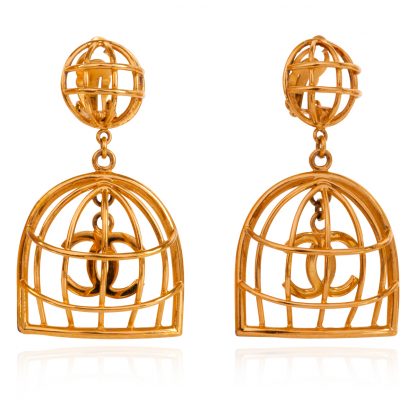 Chanel Vintage Earrings Birdcage