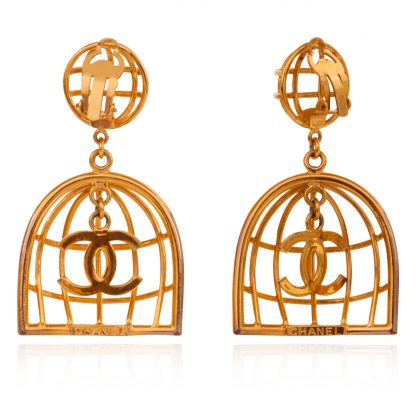 Chanel Vintage Earrings Birdcage