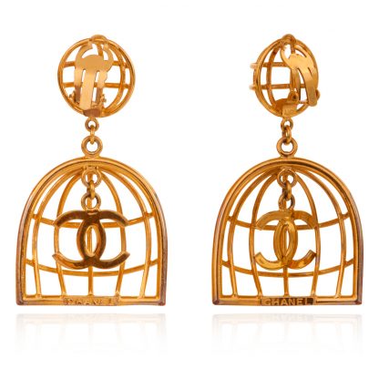 Chanel Vintage Earrings Birdcage