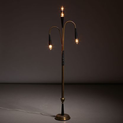 Brass Floor Lamp by Oscar Torlasco, 1960s
