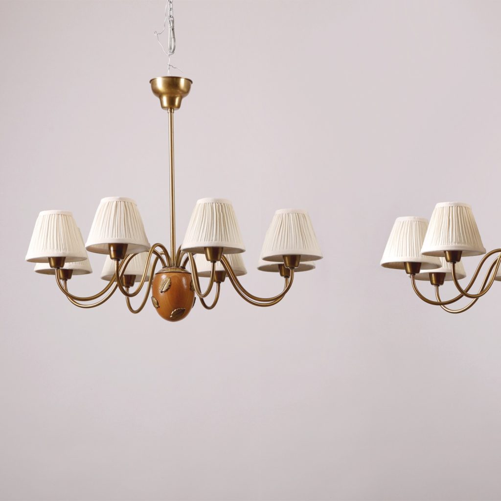 Hans Bergström Pair of Chandeliers, 1940s