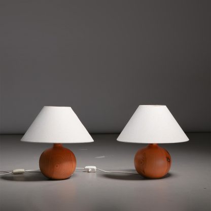 Swedish Pine Table Lamps, 1960s - Image 2