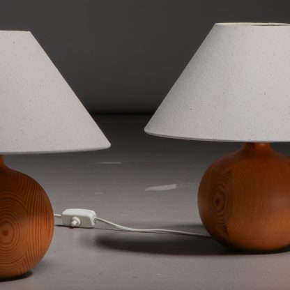 Swedish Pine Table Lamps, 1960s - Image 3