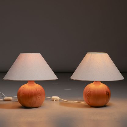 Swedish Pine Table Lamps, 1960s - Image 4