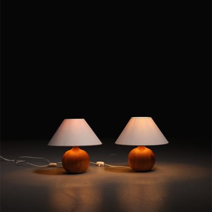 Swedish Pine Table Lamps, 1960s