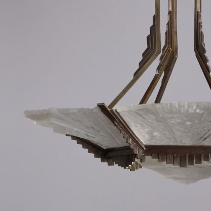 Verrerie des Hanots Large French Chandelier, 1930s - Image 2