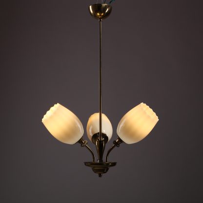 Itsu Oy Brass Pendant Lamp, 1950s