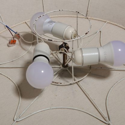 Swedish Fabric Ceiling Lamp, 1940s - Image 3