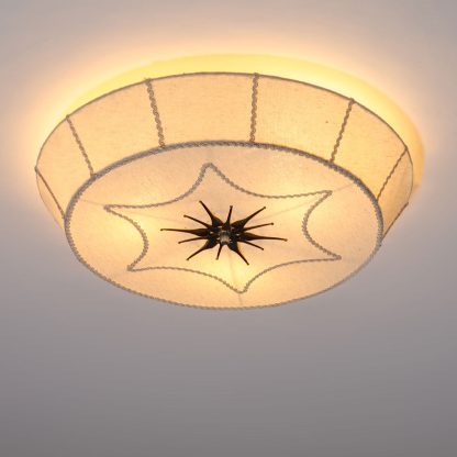 Swedish Fabric Ceiling Lamp, 1940s - Image 2