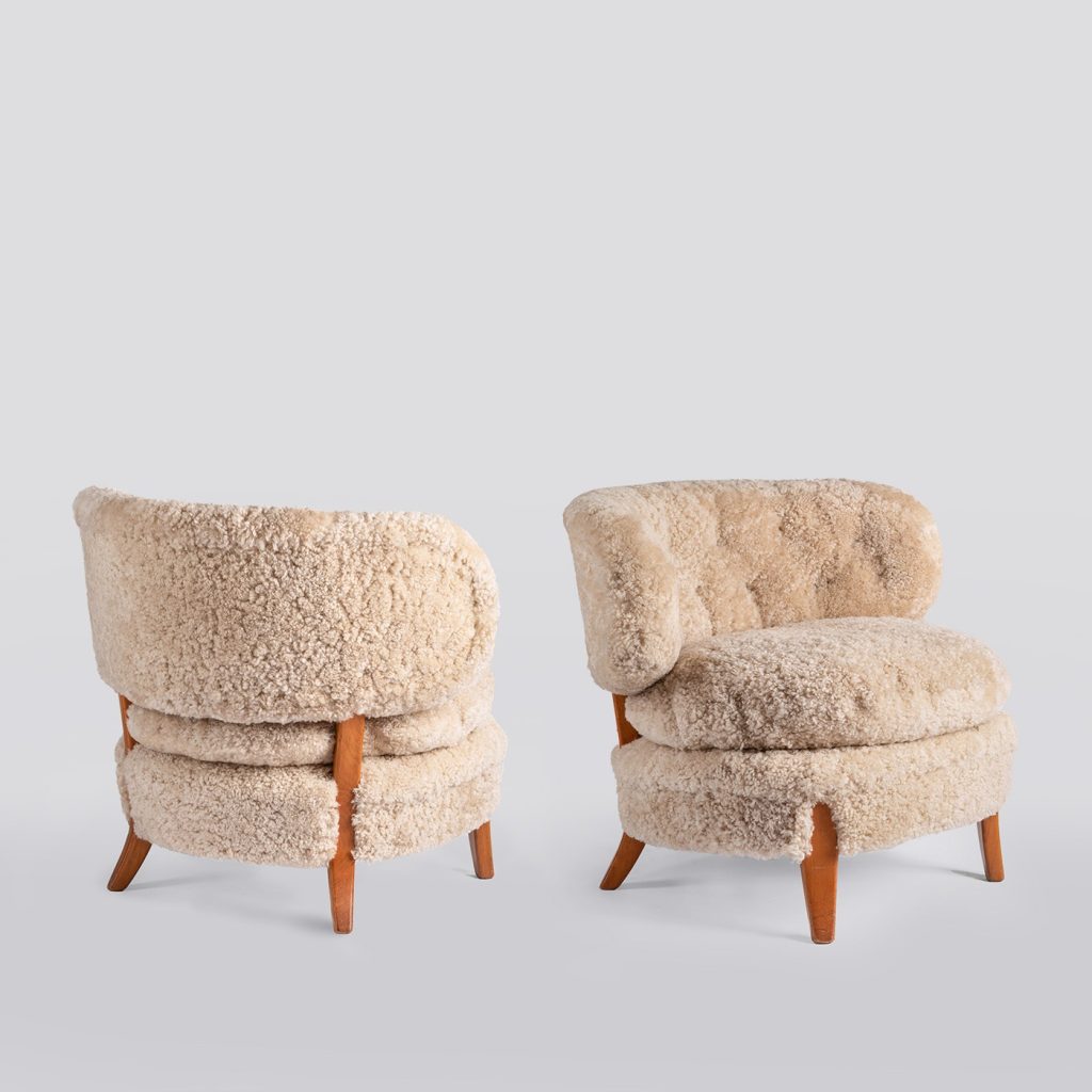 Otto Schulz Pair of 'Schulz' Easy Chairs, 1940s