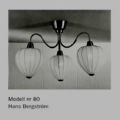 Hans Bergström 5-arm Chandelier, 1940s - Image 6