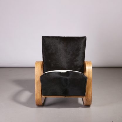 Cantilever Lounge Chair in Cowhide, 1950s - Image 4