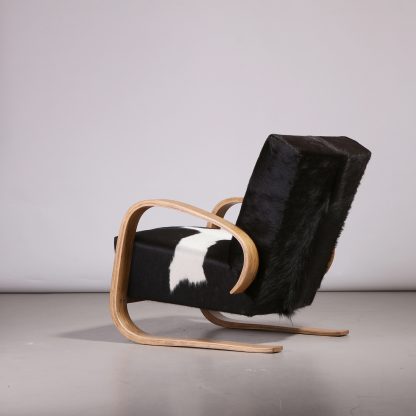 Cantilever Lounge Chair in Cowhide, 1950s