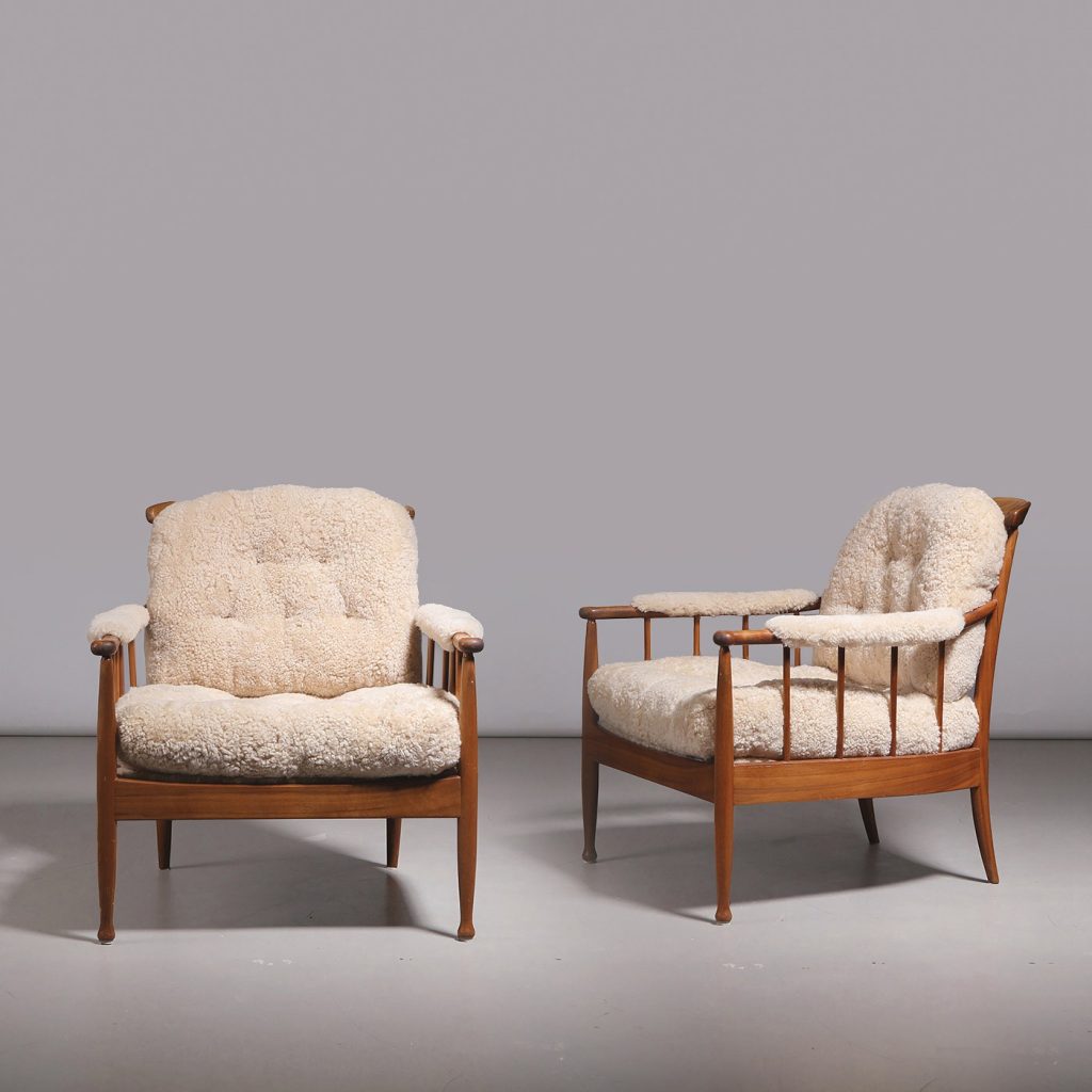 Kerstin Hörlin-Homquist Pair of ‘Skrindan’ Armchairs, 1960s