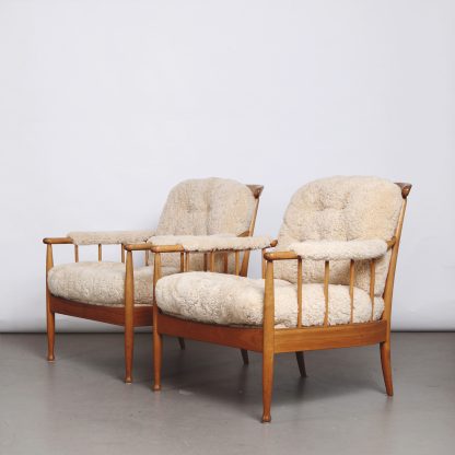 Kerstin Hörlin-Homquist Pair of ‘Skrindan’ Armchairs, 1960s