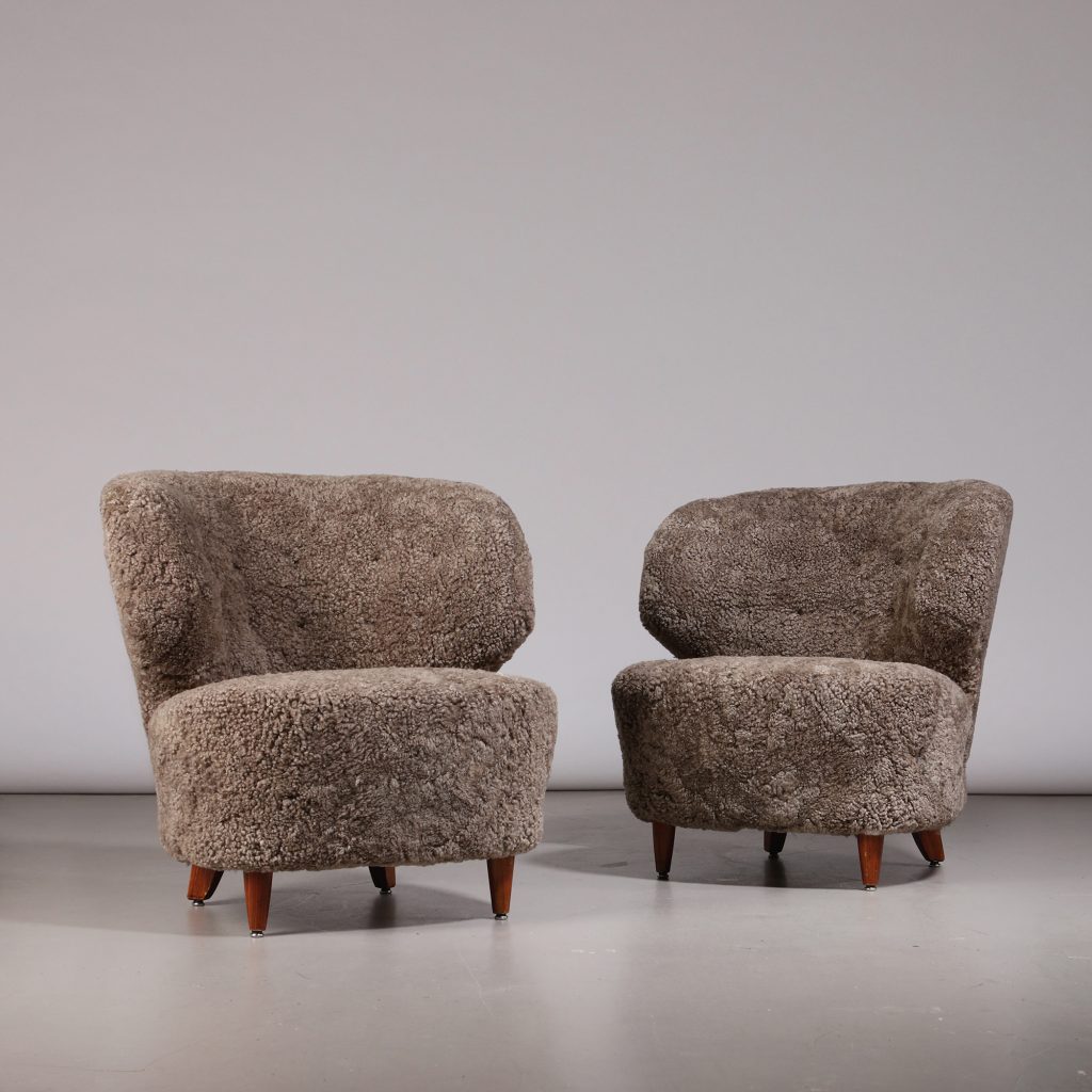 Carl-Johan Boman Pair of Easy Chairs, 1940s