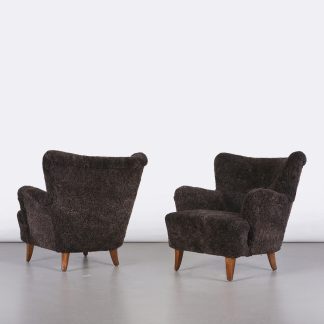Ilmari Lappalainen Pair of 'Laila' Armchairs, 1950s