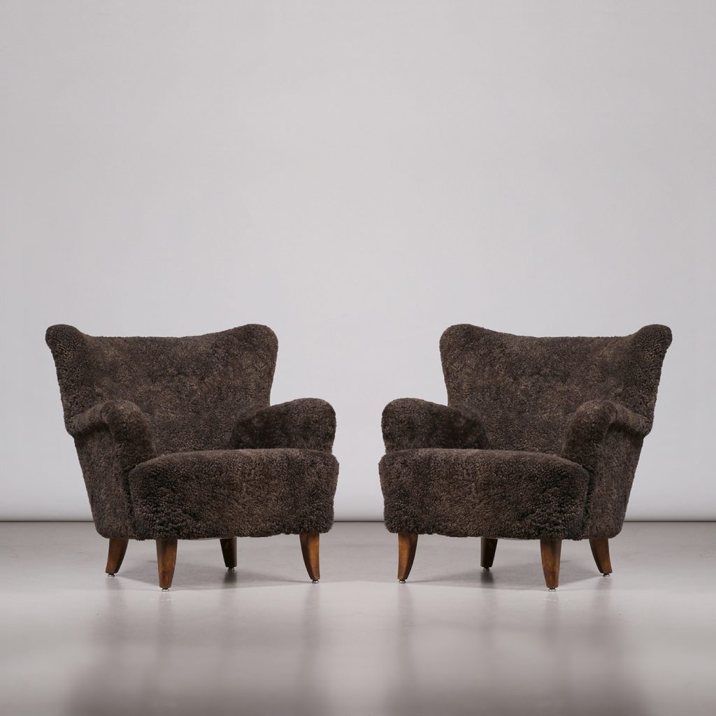 Ilmari Lappalainen Pair of 'Laila' Armchairs, 1950s