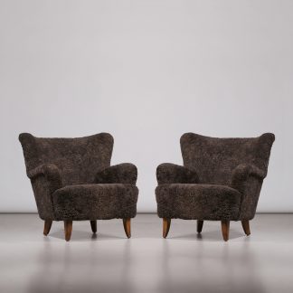 Ilmari Lappalainen Pair of 'Laila' Armchairs, 1950s