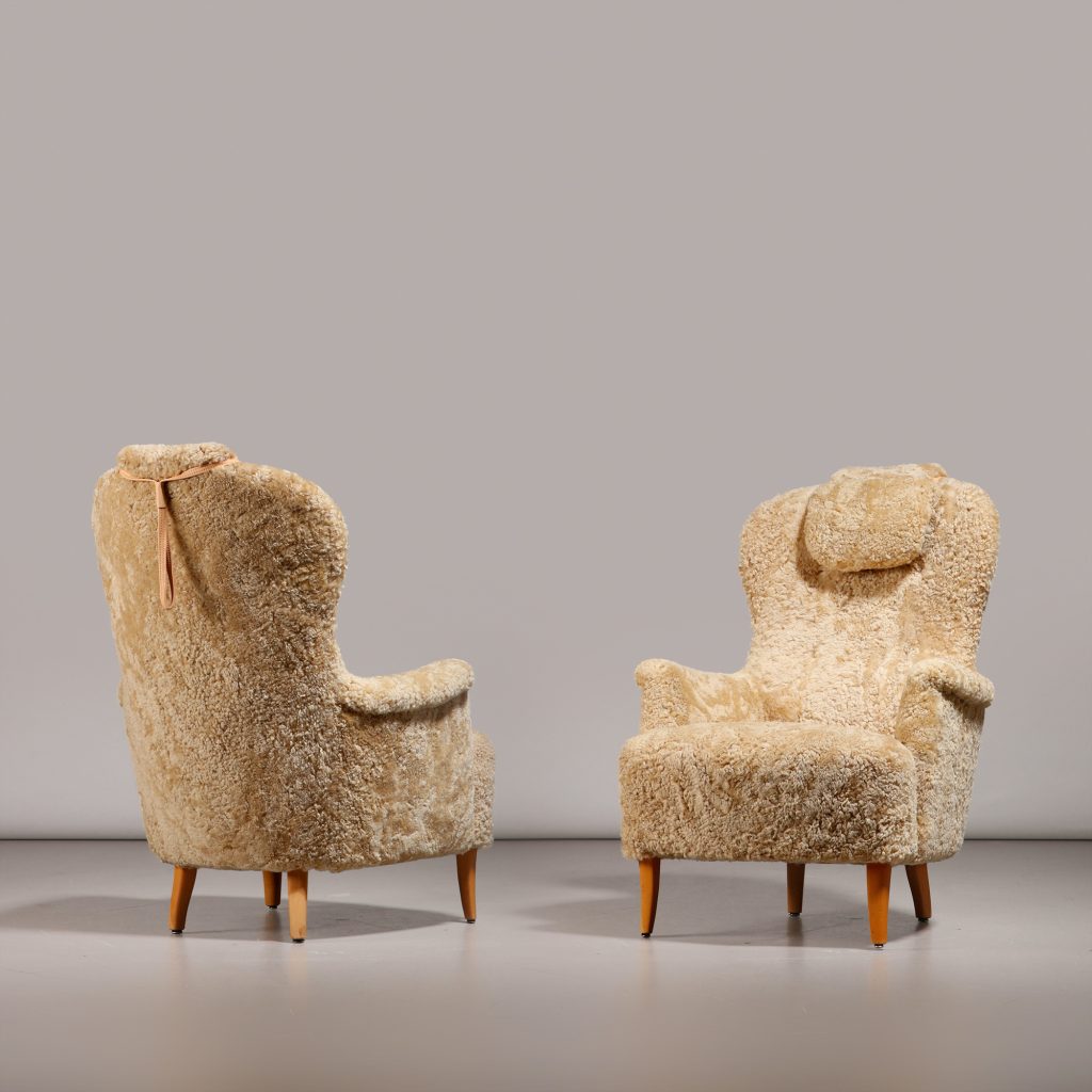 Carl Malmsten Pair of 'Farmor' Armchairs, 1950s