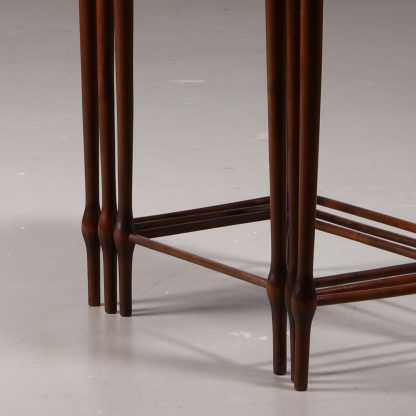 Set of 3 Swedish Modern Nesting Tables in Birch, 1940s - Image 10