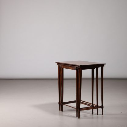 Set of 3 Swedish Modern Nesting Tables in Birch, 1940s - Image 4