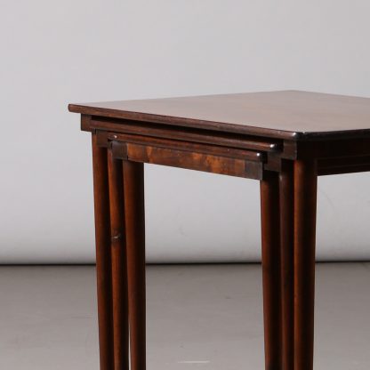 Set of 3 Swedish Modern Nesting Tables in Birch, 1940s - Image 9