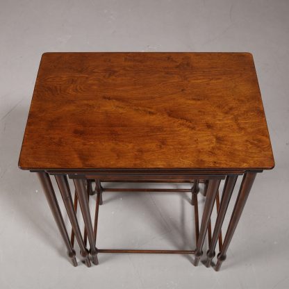 Set of 3 Swedish Modern Nesting Tables in Birch, 1940s - Image 5