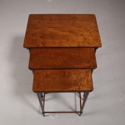 Set of 3 Swedish Modern Nesting Tables in Birch, 1940s - Image 6