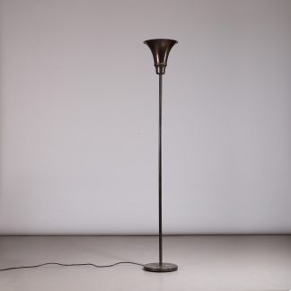 Fog & Mørup Large Uplight Floor Lamp in Bronze, 1940s