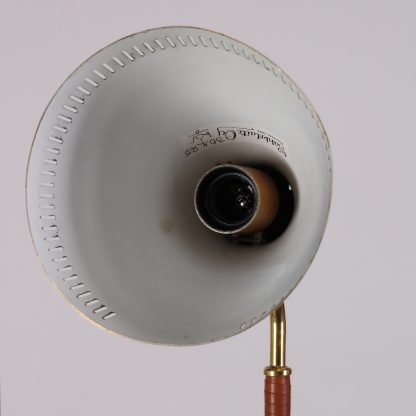 Paavo Tynell '9224' Table Lamp in Brass and Leather, 1950s - Image 5