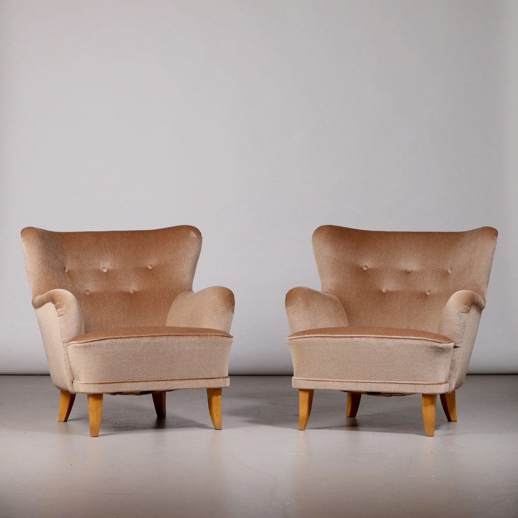 Ilmari Lappalainen Pair of 'Laila' Armchairs, 1950s