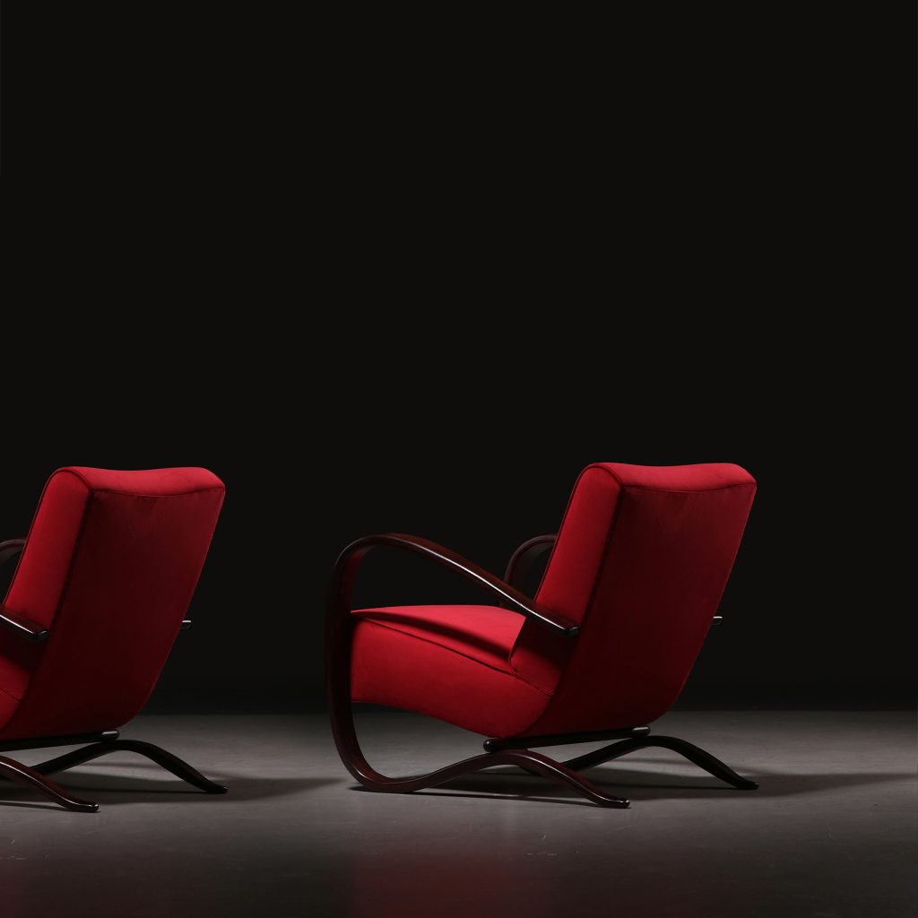 Jindřich Halabala Pair of 'H-269' Armchairs, 1930s