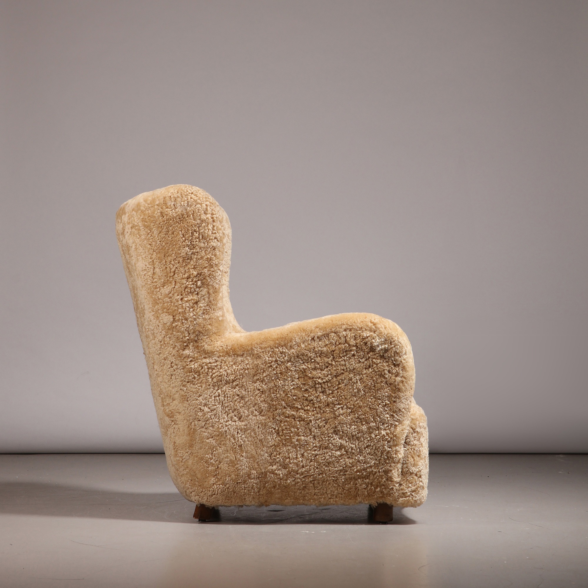 Mogens Lassen (attr.) High Wingback Armchair, 1940s - Image 5