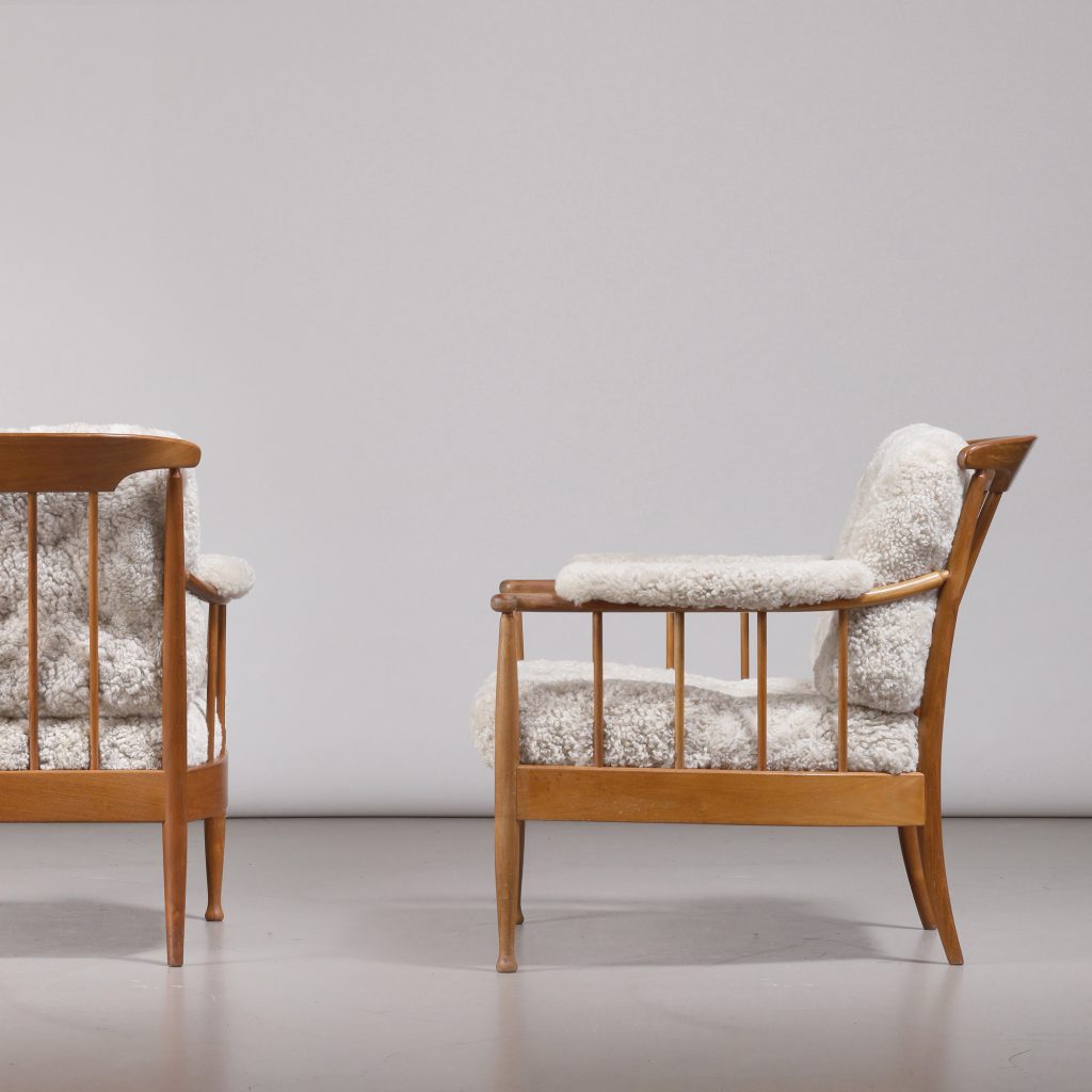 Kerstin Hörlin-Homquist Pair of ‘Skrindan’ Armchairs, 1960s